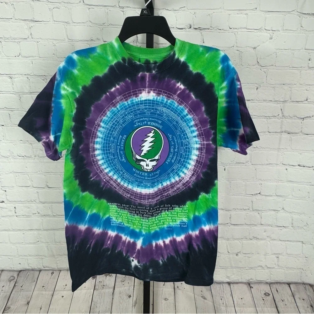 Liquid Blue Grateful Dead Tie Dye Short Sleeve T-Shirt Size Medium